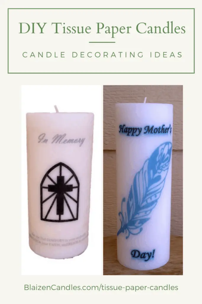 Candle Decorating Ideas DIY Tissue Paper Candles Blaizen Candles
